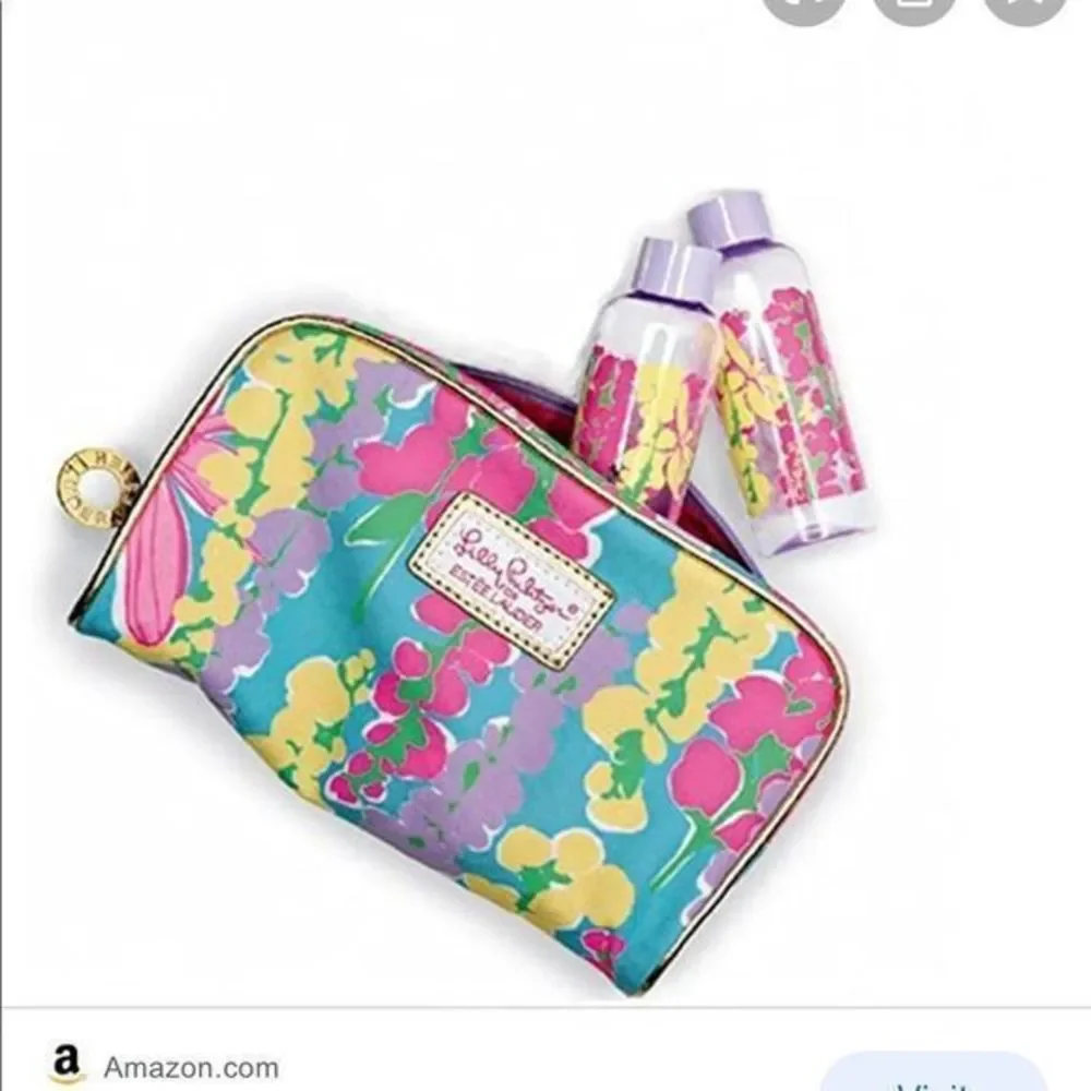 5/$30 🎈 Lilly Pulitzer x‎ Estée Lauder snapdragon cosmetic pouch